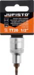 Įpresuotas T20 su skyle TORX antgalis 1/2 / 55 mm