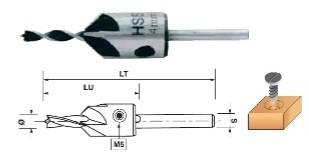 Grąžtas medžiui 5mm