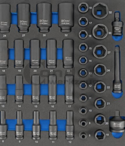 Smūginių galvučių komplektas 1/2" 6k. (8-32 mm)