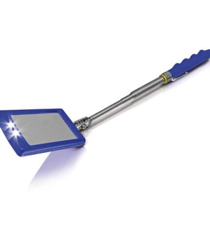 Teleskopinis veidrodėlis su apšvietimu