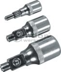 Adapteriai su magnetu 1/4"+3/8"+1/2"