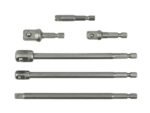 Adapteriai suktukui 1/4'' 3/8'' 1/2'' ilgi/trumpi 6vnt