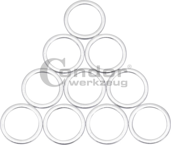 Aliuminio poveržlės M15 karterio varžtams 10vnt. Aliuminio poveržlės M15 karterio varžtams 10vnt.