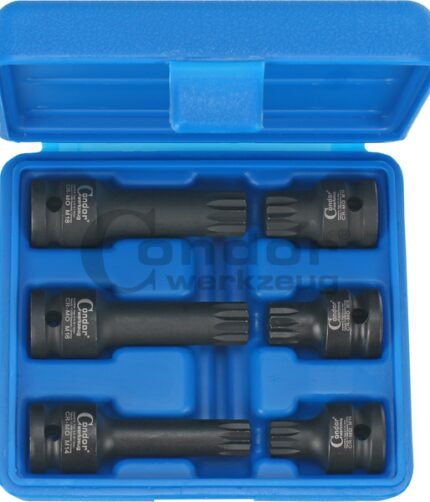 Smūginių 1/2 SPLINE CR-MO antgalių rinkinys M14-M16-M18