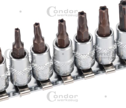 Antgaliai 1/4'' 5-kampiai TS10-TS40 profi 6 dalių