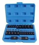 Antgaliai galvutės TORX/E-profil 1/4''+3/8''+1/2'' 25vnt