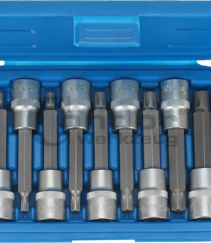 Įpresuotų ilgų 1/2 RIBE antgalių rinkinys 9 vnt.