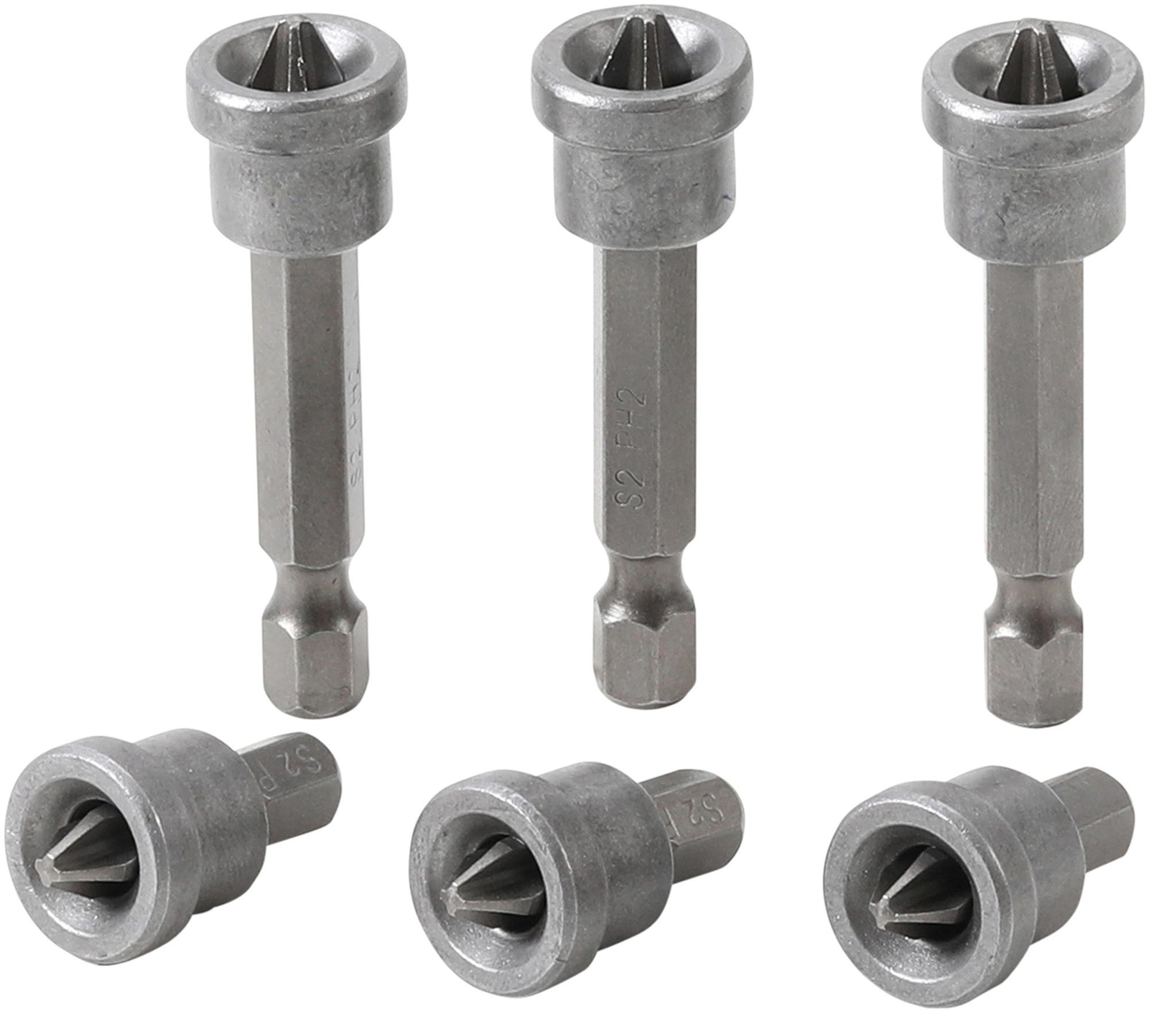 Antgaliai su ribotuvais gipso plokštėms PH2 6 vnt Antgaliai su ribotuvais gipso plokštėms PH2 6 vnt