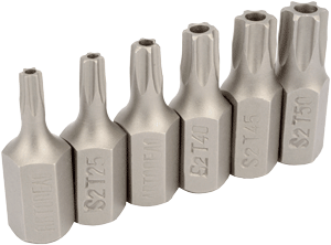 Antgalių komplektas TORX su skyle (T20-T50)