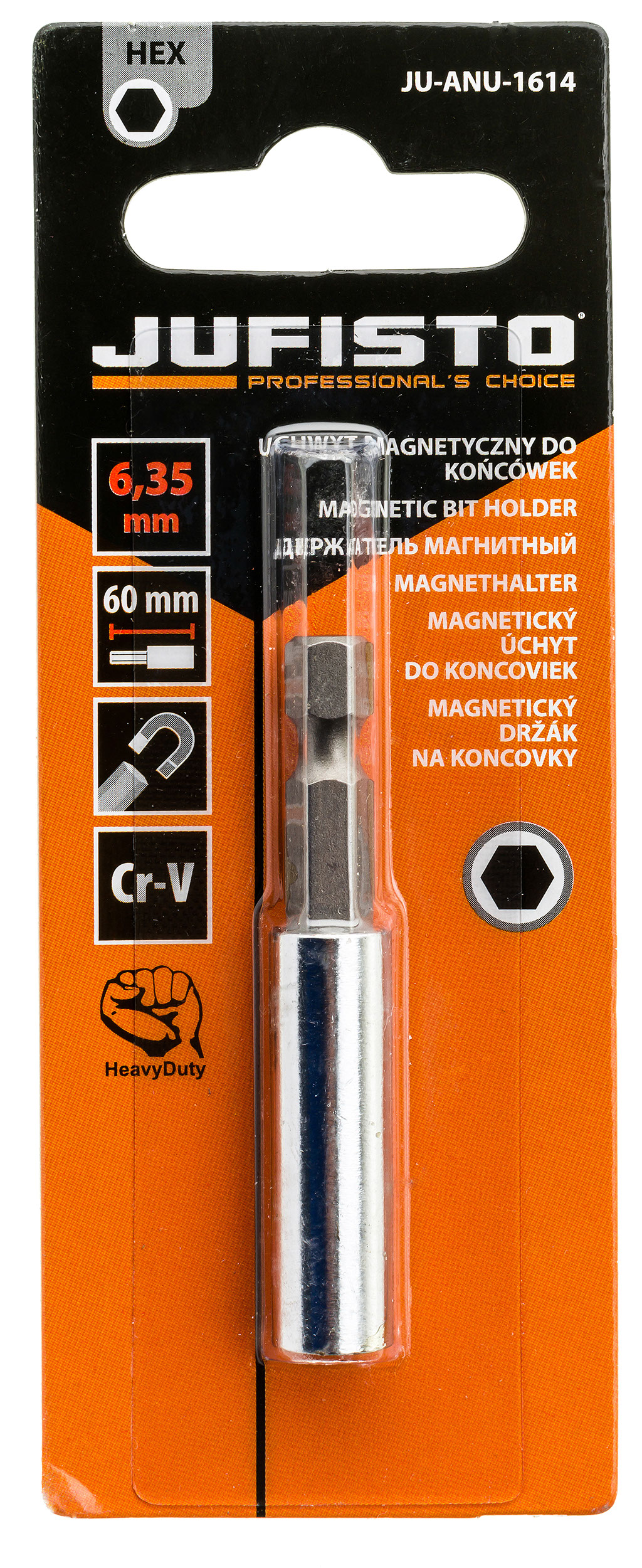 Antgalių 1/4 laikiklis magnetinis / 60mm Antgalių 1/4 laikiklis magnetinis / 60mm