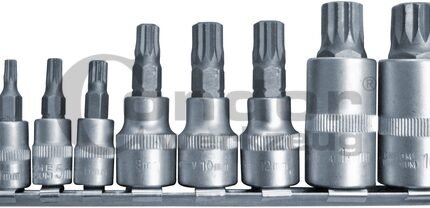 Įpresuotų SPLINE antgalių rinkinys