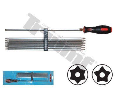 Atsuktuvų komplektas TORX ilgi (T10-T40