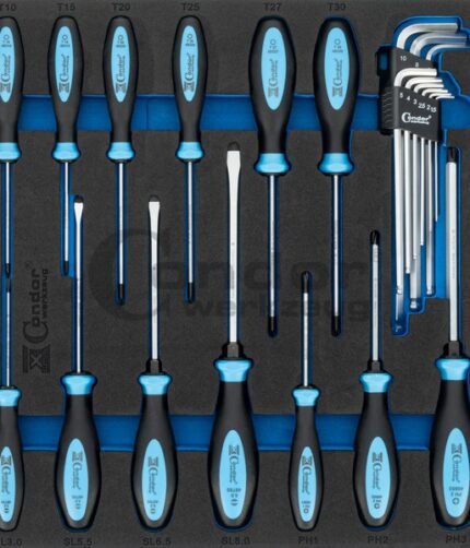 Atsuktuvų komplektas dėkle 22vnt.