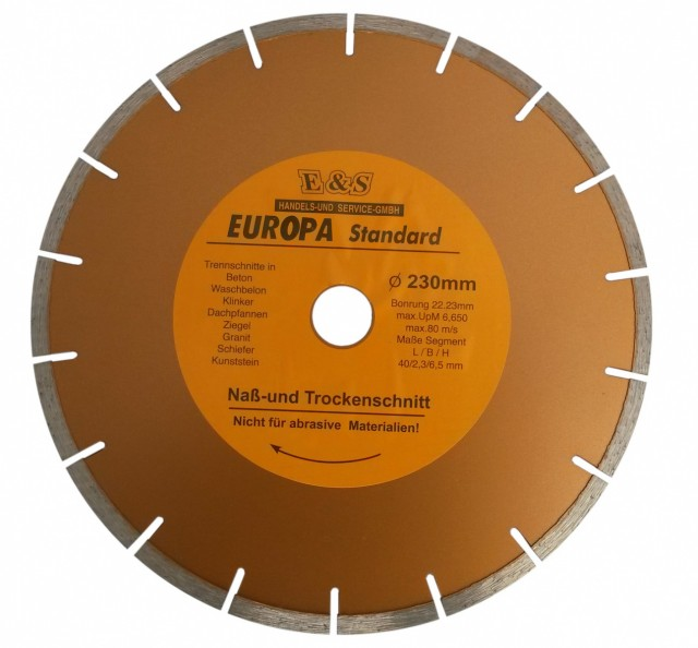 Diskas deimantinis 230mm Europa Diskas deimantinis 230mm Europa