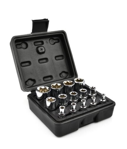 E-PROFIL GALVUČIŲ RINKINYS 1/4+3/8+1/2 (E4-E24)