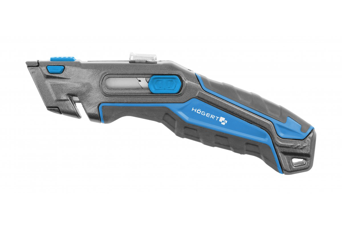 Fiksuojamas peilis trapecine geležte 19x60mm / SK2H plieno Fiksuojamas peilis trapecine geležte 19x60mm / SK2H plieno