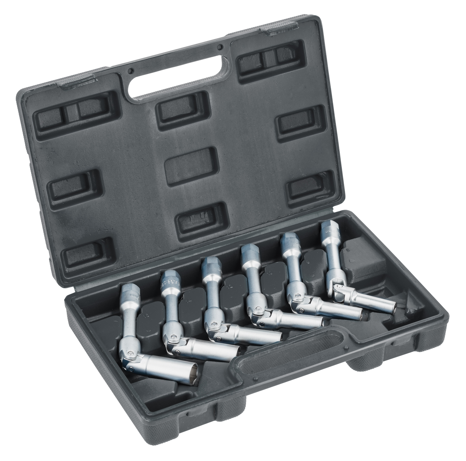 Galvučių komplektas žvakėms 3/8'' 150mm / kardaninės Galvučių komplektas žvakėms 3/8'' 150mm / kardaninės