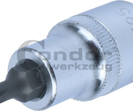 Galvutė 1/2 T25*55mm su skylute TORX