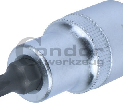 Galvutė 1/2 T27*55mm su skylute TORX