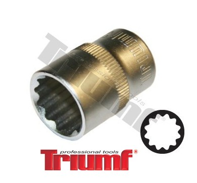 Galvutė 1/4 12mm 12-kampė