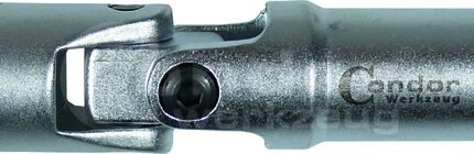 Galvutė žvakėms 3/8" 12mm. 6-kampė kardaninė 72mm. ilgio