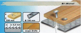 Geležtė Bi metal 280mm*1vnt