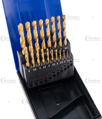 Grąžtai metalui HSS titano 1-10mm 19 dalių