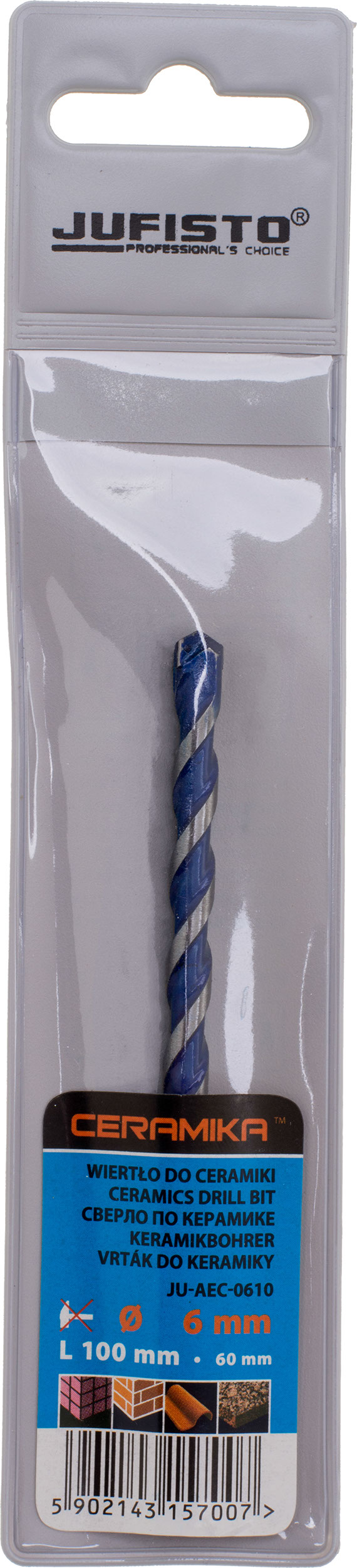 Grąžtas plytelėms Ø6mm*100mm Grąžtas plytelėms Ø6mm*100mm