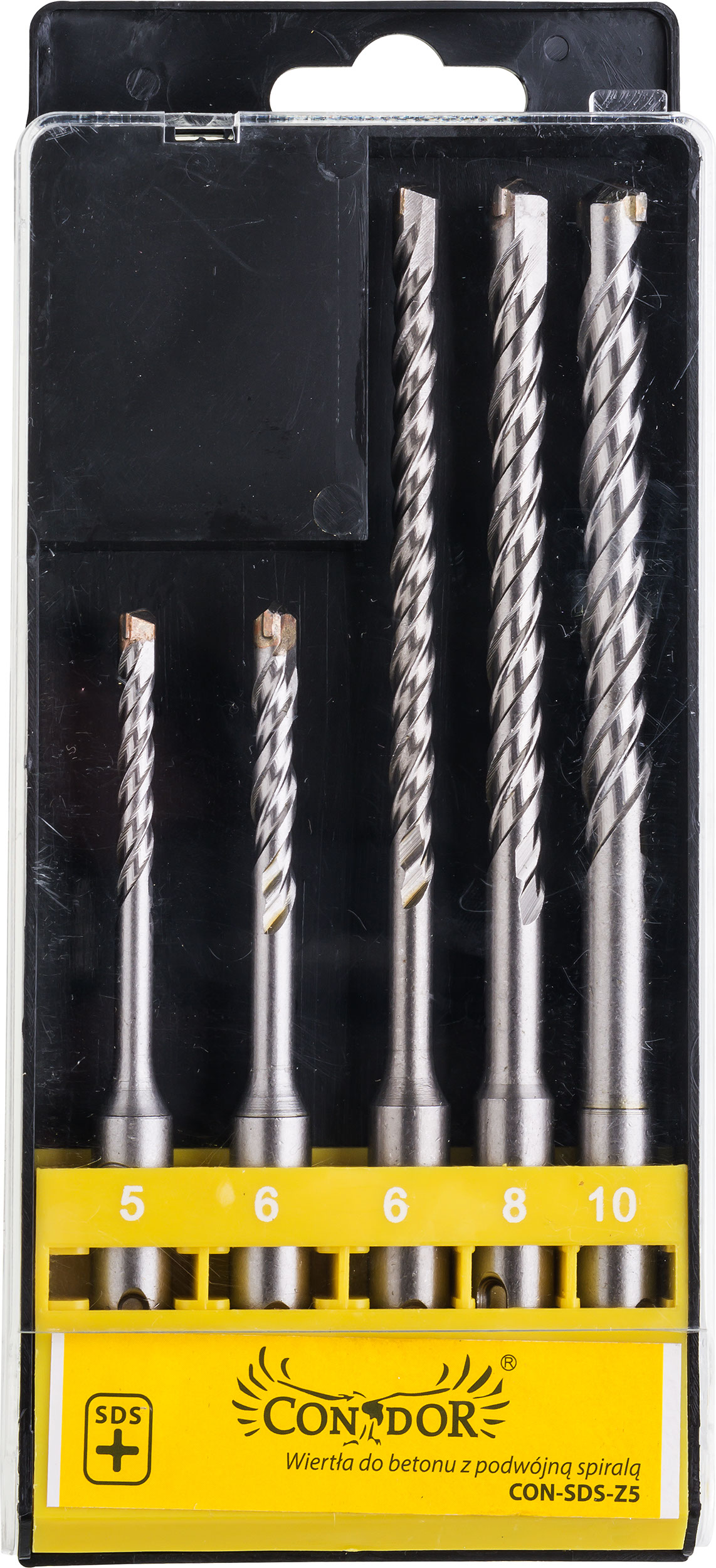 Grąžtų komplektas betonui SDS+ / 5 dalių Grąžtų komplektas betonui SDS+ / 5 dalių