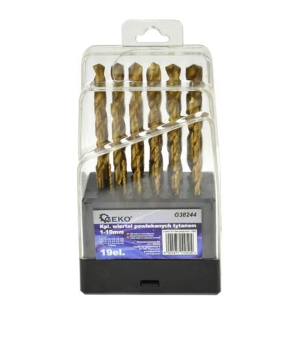 Grąžtų metalui komplektas  / 1-10mm / 19 dalių