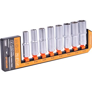 Ilgų galvučių komplektas 1/2" 6k. (12-22 mm)