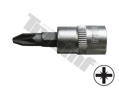 Įpresuotas (+) PZ2 antgalis 3/8 terkšlei