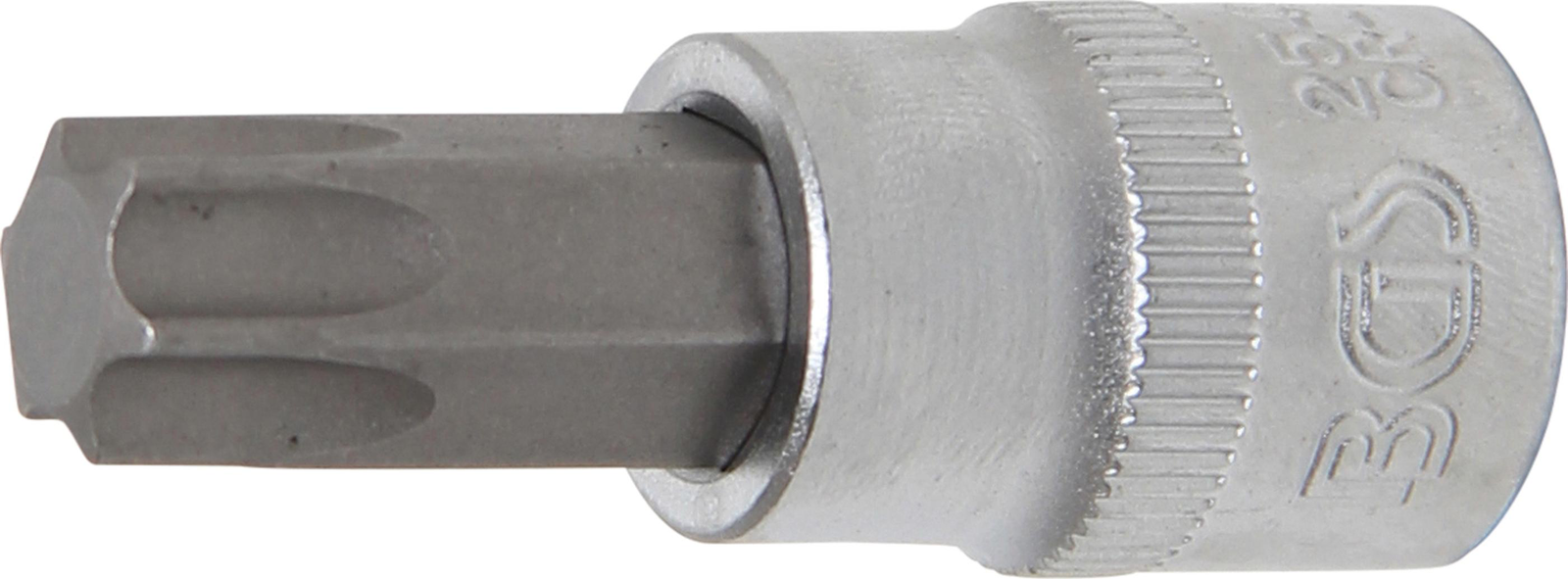 Įpresuotas T55 TORX antgalis 3/8" terkšlei Įpresuotas T55 TORX antgalis 3/8" terkšlei