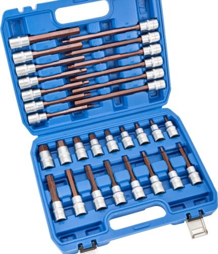 Įpresuotų 1/2 HEX (6-kampių) antgalių rinkinys H5-H19 30vnt.