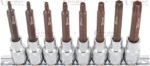 Įpresuotų ilgų 1/2 TORX antgalių komplektas T25-T60 XCESS