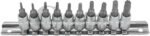 Įpresuotų 1/4 TORX antgalių rinkinys 10 vnt.
