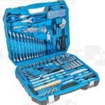 Universalus įrankių komplektas 1/4+3/8+1/2 CrV Cr-Mo su priedais / 131 dalies HOEGERT HT1R439