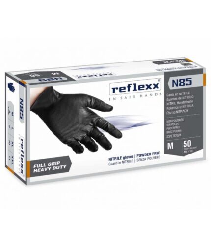 Juodos nitrilinės pirštinės FULL GRIP N85/BL 50vnt.