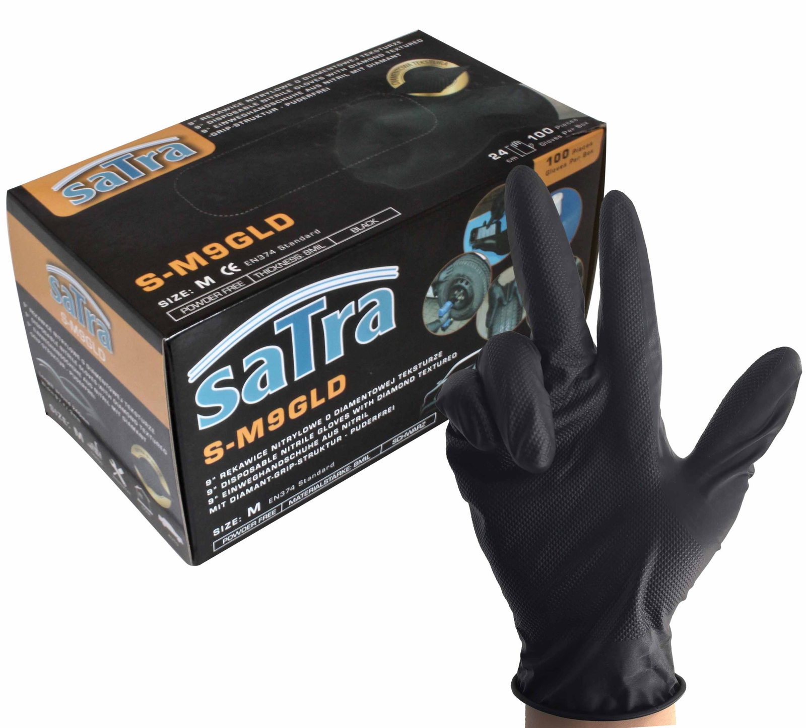 Juodos nitrilinės pirštinės M dydis 100vnt. Juodos nitrilinės pirštinės M dydis 100vnt.