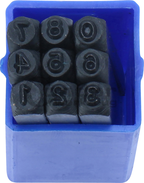 Kaltai skaičių išmušimui 3mm 9vnt. Kaltai skaičių išmušimui 3mm 9vnt.