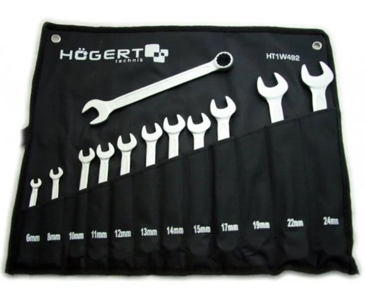 Kombinuotų raktų komplektas 6-22mm / 12dalių Kombinuotų raktų komplektas 6-22mm / 12dalių