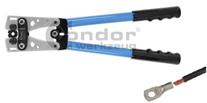Kontaktų presavimo replės 390mm su šešiakampiu profiliu / 6-50mm²