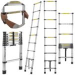 Kopėčios teleskopinės aliumininės 5m 150kg