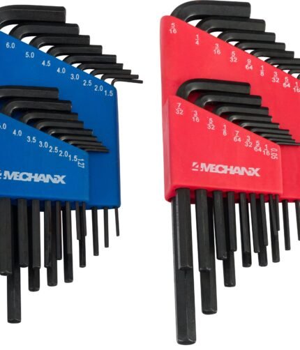 L-formos metrinių ir colinių raktų komplektas 36vnt.