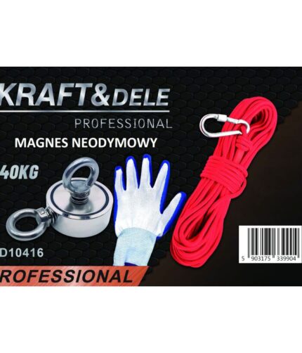 Paieškos magnetas dvipusis240kg+20m virvė
