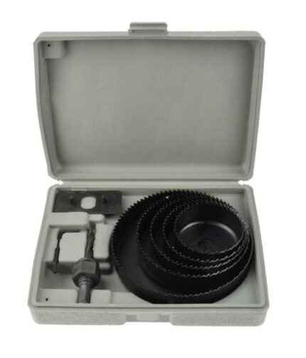 Medžio gręžimo karūnų komplektas 64-127mm 8vnt