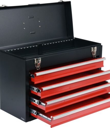 Metalinė įrankių dėžė 4 stalčių