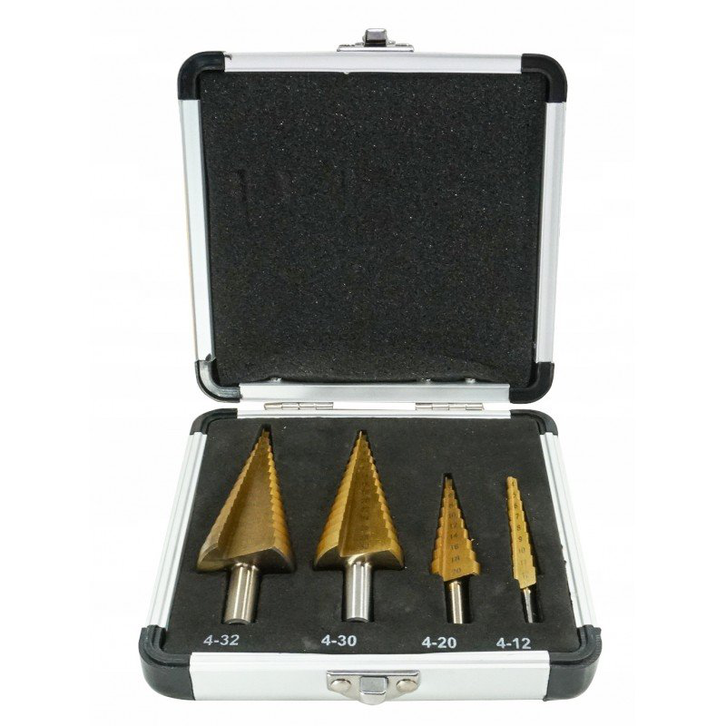 Pakopinų gražtų komplektas*4 / 4-32mm Pakopinų gražtų komplektas*4 / 4-32mm