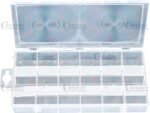Plastikinė dėžutė smulkmenom 18skyrių
