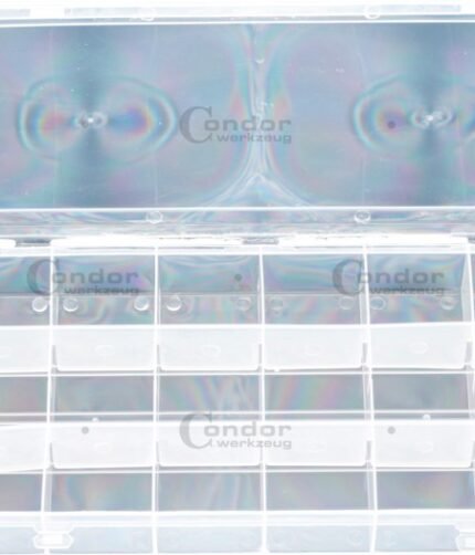 Plastikinė dėžutė smulkmenom 18skyrių